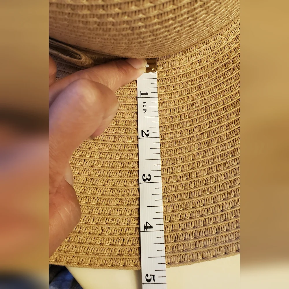 Nordstrom Large Brim Packable Tan Sun Hat